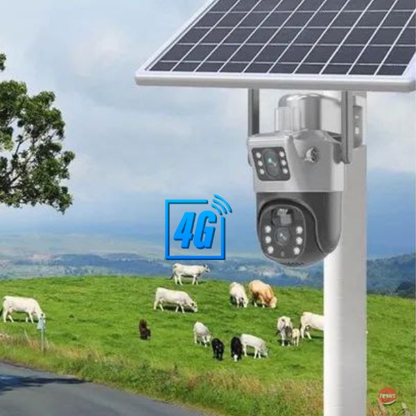 CAMARA SOLAR 4G GRIS DOBLE LENTE