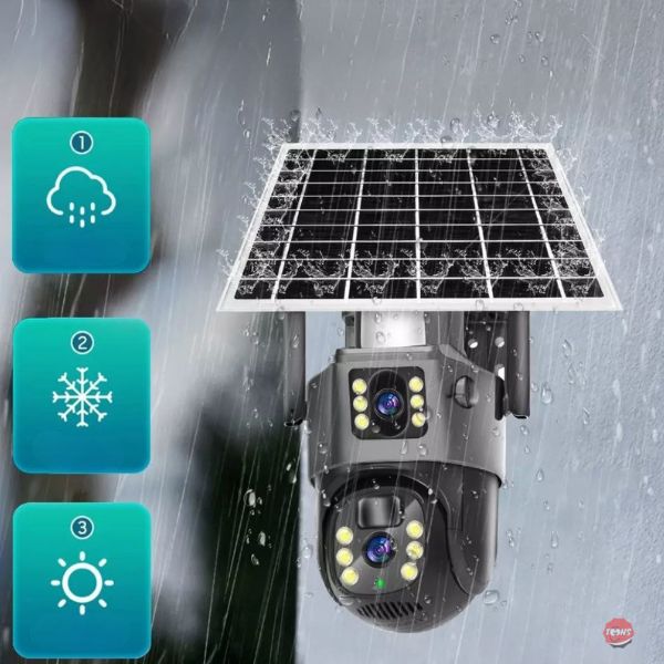 CAMARA SOLAR 4G GRIS DOBLE LENTE