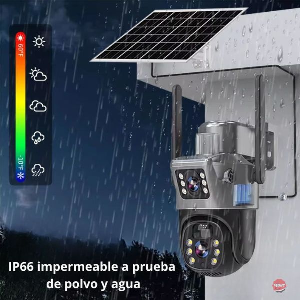 CAMARA SOLAR 4G GRIS DOBLE LENTE