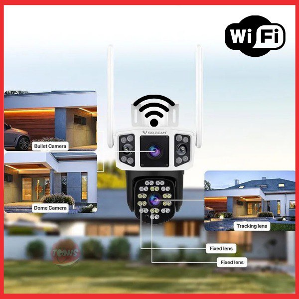 CAMARA PARA EXTERIOR 4 CAM WIFI