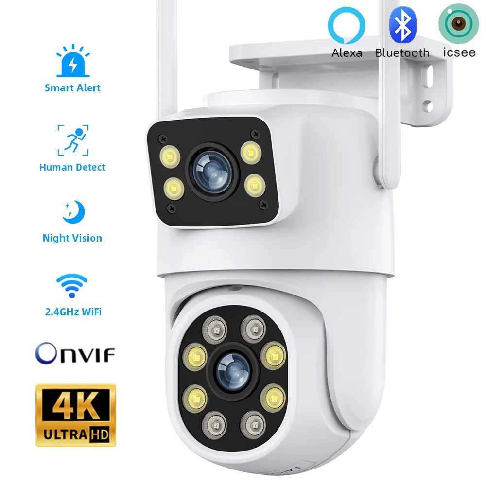 Camara De Vigilancia Doble Lente 8mp