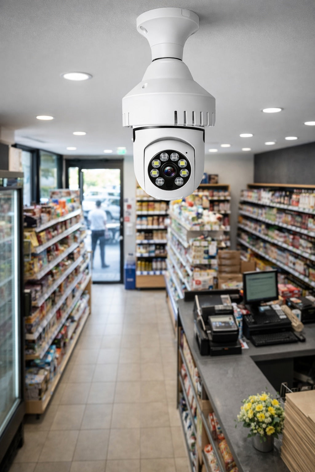 Cam™ Vigilancia Inteligente 360° + detector de Humo