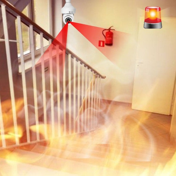Cam™ Vigilancia Inteligente 360° + detector de Humo