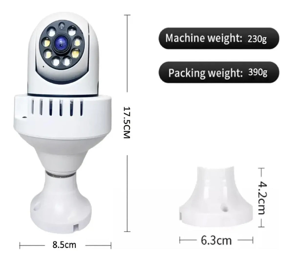 Cam™ Vigilancia Inteligente 360° + detector de Humo