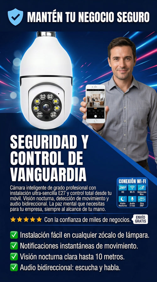 CAMARA DE SEGURIDAD TIPO BOMBILLA